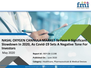 NASAL OXYGEN CANNULA MARKET To Witness Contraction, As Uncertainty Looms Following Global Coronavirus Outbreak