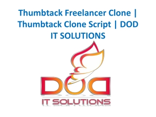 Thumbtack Freelancer Clone | Thumbtack Clone Script | DOD IT SOLUTIONS
