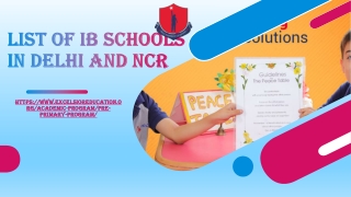 List of IB schools in Delhi Ncr