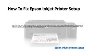 How To Fix Epson Inkjet Printer Setup