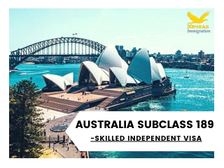 Australia Subclass 189 (Skilled Independent Visa)