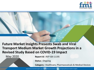 Future Market Insights Presents Swab and Viral Transport Medium Market Growth Projections in a Revised Study Based on CO
