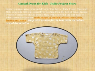 Casual Dress for Kids - Indie Project Store