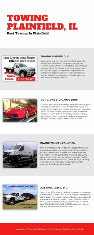 Towing Plainfield, IL