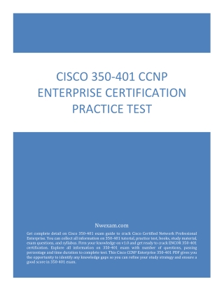 Latest Cisco 350-401 CCNP Enterprise Certification Practice Test