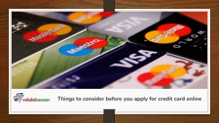 Things to consider before you apply for credit card online