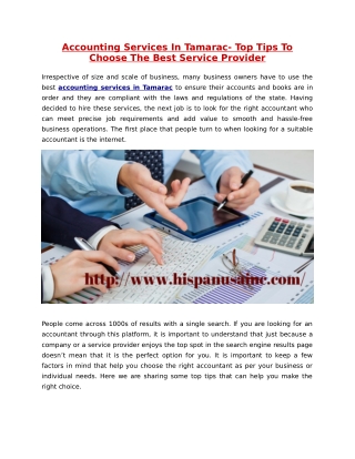 Accounting Services In Tamarac - Top Tips To Choose The Best Service Provider