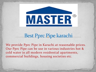 Best Pprc Pipe karachi