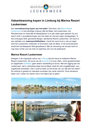 Marina Resort Leukermeer