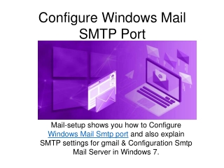Configure Windows Mail SMTP Port