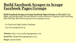 Build Facebook Scraper to Scrape Facebook PagesGroups