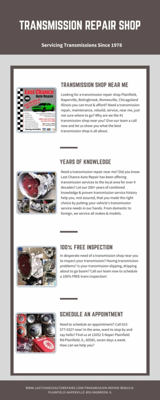 Transmission Repair Shop Near Me