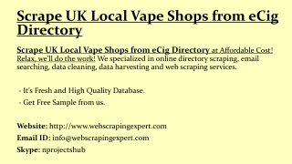 Scrape UK Local Vape Shops from eCig Directory