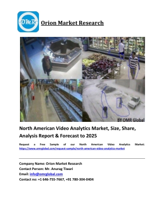 North American Video Analytics Market Growth, Size, Share, Industry Report and Forecast 2019-2025