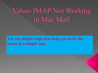 Yahoo IMAP Not Working On MAC Mail