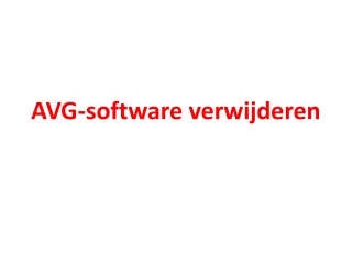 AVG-software verwijderen