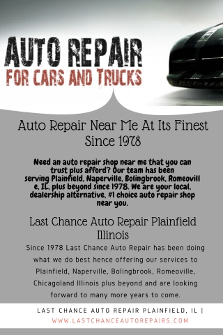 Auto Repair Plainfield IL, Maintenance, Service, Auto Repair Shop Near Me
