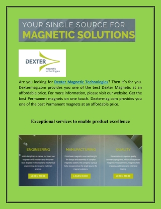 Dexter Magnetic Technologies | Dextermag.com