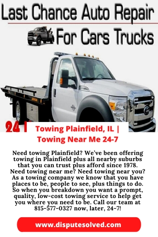 Towing Plainfield, IL - Towing Near You - Towing Near Me 24-7