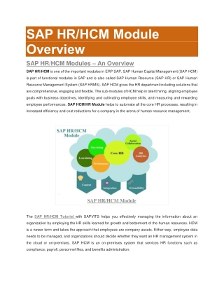 SAP HR Training Material PDF | SAP HCM PDF