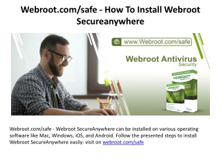 Webroot.com/safe - How To Install Webroot Secureanywhere