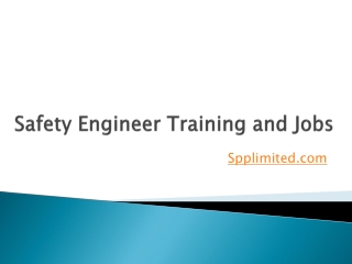 Safety Engineer Training and Jobs