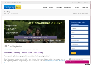 JEE Online Courses