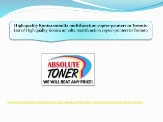 High quality Konica minolta multifunction copier-printers in Toronto