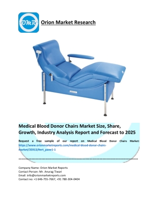 Medical Blood Donor Chairs Market