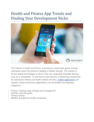 Health and Fitness App Trends and Finding Your Development Niche