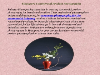 Singapore Commercial Product Photography