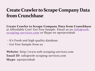 Create Crawler to Scrape Company Data from Crunchbase