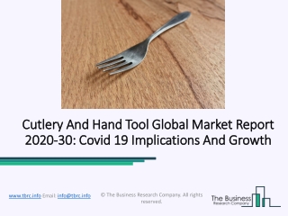 Cutlery And Hand Tool Market - Future Growth Prospect Forecasting 2020-2030