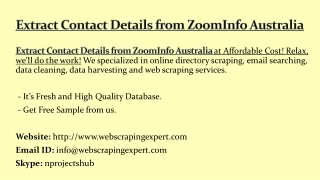 Extract Contact Details from ZoomInfo Australia