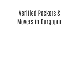 Assured Packers & Movers in Durgapur