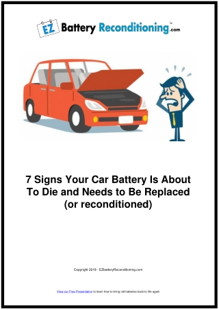 7 signs your car battery is about to die and need to be replaced