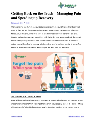 Getting Back on the Track – Managing Pain and Speeding Up Recovery