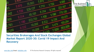 (2020-2030) Securities Brokerages And Stock Exchanges Market Size, Share, Growth And Trends