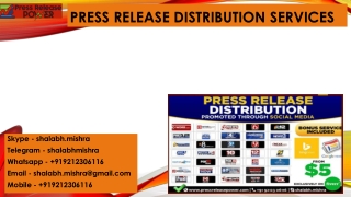 Press Release Distribution Services India