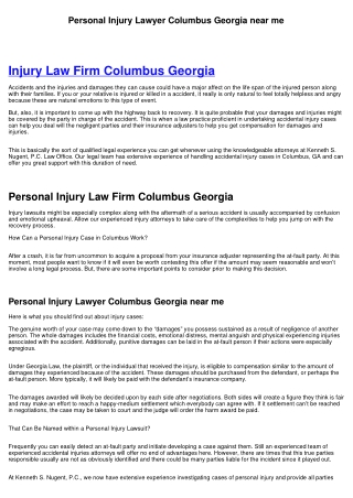 Personal Injury Law Firm Columbus Georgia