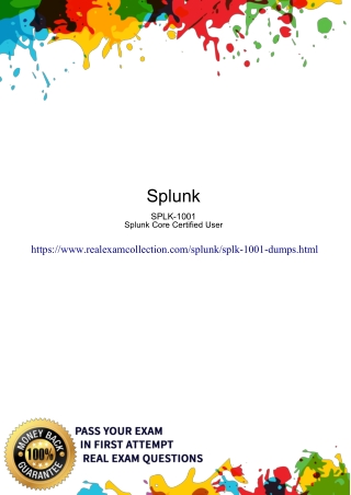 2020 SPLUNK SPLK-1001 Exam Questions - SPLK-1001 Exam Dumps
