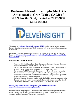 Duchenne Muscular Dystrophy Market