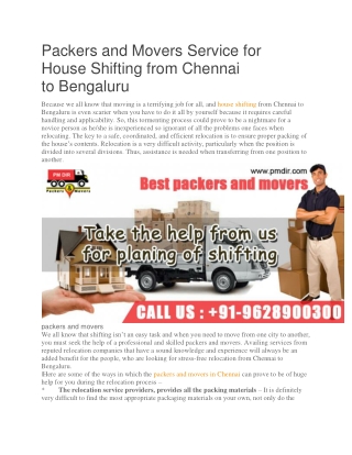Packers and movers in Chennai