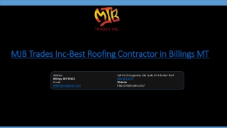  Roofer | Roof Repair | Roof Replacement in Billings, MT
