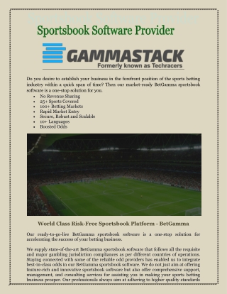 Sportsbook Software Provider
