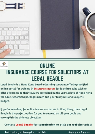 Online Insurance Course for Solicitors at Legal Beagle