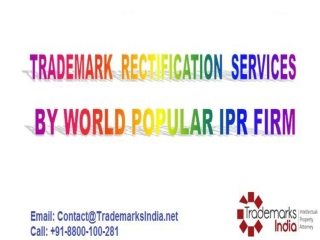 Swift and Economical Trademark Rectification Services by TM Firm