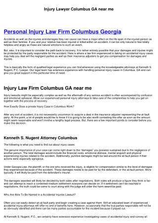 Injury Attorney Columbus Georgia near me