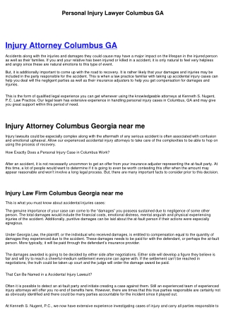 Injury Lawyer Columbus Georgia