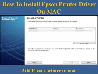 How To Install Epson Printer Driver on mac